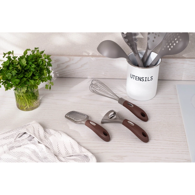 Вінчик Ardesto Gemini, 28.6см, нержавіюча сталь, пластик, сіро-коричневий (AR2160PG) - picture 3