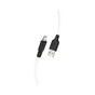 Дата кабель USB 2.0 AM to Lightning 1.0m 2.4A silicone X21 black+white HOCO (6931474711816) - уменьшенное изображение 2