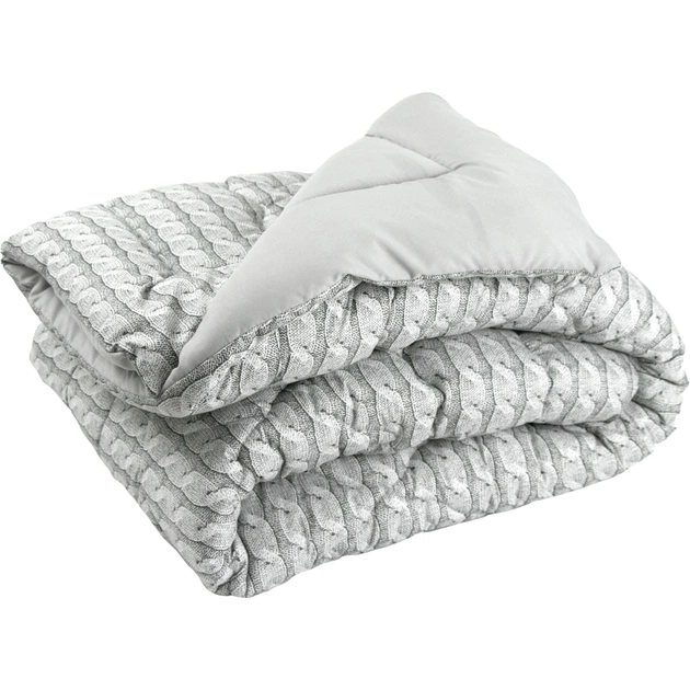 Ковдра Руно подвійна силіконова Grey Braid зима 140х205 (Р316.52_Grey Braid) - зображення 1