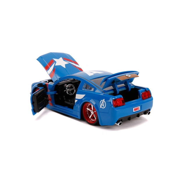 Машина Jada металева Марвел Месники Ford Mustang GT (2006) + фігурка Капітана Америки 1:24 (253225007) - picture 9