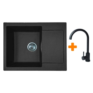 Мийка кухонна Adamant Minimal чорний + змішувач (1824296912303) зображення 1