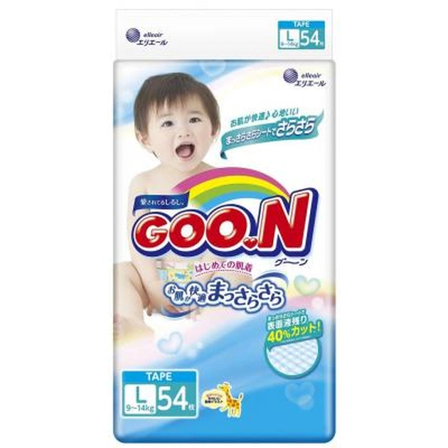 Підгузки GOO.N для дітей 9-14 кг (L, унісекс, 54 шт) (853076) - зображення 1