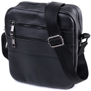 Сумка Shvigel З зернистої натуральної шкіри Чорна (22847) зображення 1