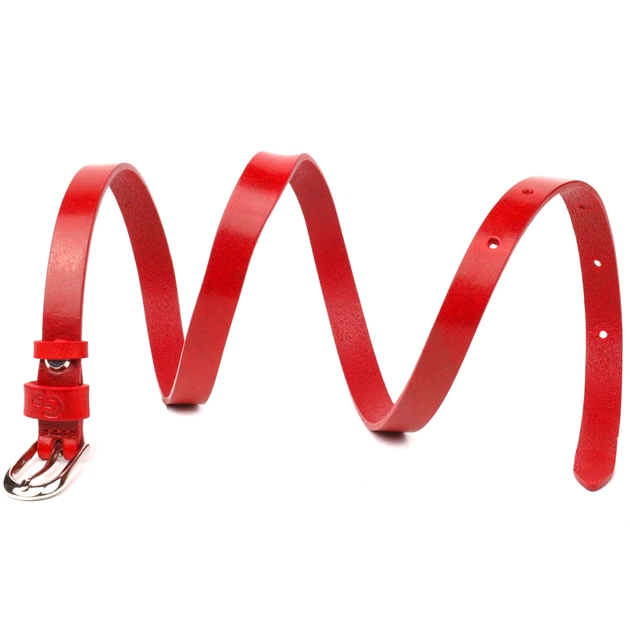 Ремінь Grande Pelle Жіночий з натуральної шкіри Червоний (21439) - зображення 7