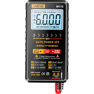 Цифровий мультиметр ANENG M119, V, A, R, C, T, F, функція hFE (M119) изображение 1