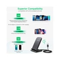 Зарядний пристрій Choetech 15W Fast Wireless Charging Stand 2coils black (T555-F-BK) - зменшене зображення 5
