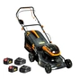 Газонокосарка GTM акумуляторна, 2×18V, 48см, самохідна, 2×4Ah, ЗП (BLM48-SP_KIT) - зменшене зображення 1