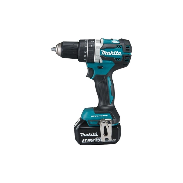 Шуруповерт Makita дрель-шуруповерт с ударом LXT, 18В, 3Аг х 2шт, DC18RC, кейс, (DHP484RFE) - зображення 1