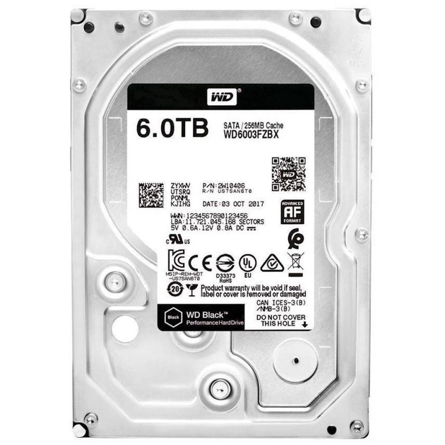Жорсткий диск 3.5" 6TB WD (WD6003FZBX) - изображение 1