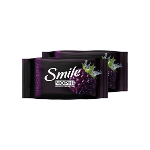 Вологі серветки Smile Чорні з ароматом ожини 50 шт. (4823071670554) изображение 1