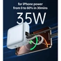 Батарея універсальна Choetech 10000mAh, 35W, PD/3.0, LED Display, buid-in type-C cabel, Blue (B832-LBE) - зменшене зображення 5