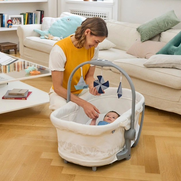 Ліжечко Chicco Колиска для новонародженого 5 в 1 Baby Hug Pro, білий (87076.14) - изображение 8