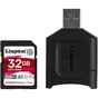 Карта пам'яті Kingston 32GB SDHC class 10 UHS-I U3 React Plus + USB-кардридер (MLPR2/32GB) - зменшене зображення 1
