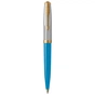 Ручка кулькова Parker 51 Premium Turquoise GT BP (56 432) - уменьшенное изображение 1
