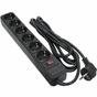 Мережевий фільтр живлення Patron 3.0 m3*1mm2 (SP-1063) 6 розеток BLACK (EXT-PN-SP-1063) - зменшене зображення 1
