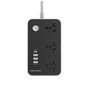 Мережевий фільтр живлення ColorWay CW-CHU34PDB, 3 розетки / 4USB Black 2M - зменшене зображення 10