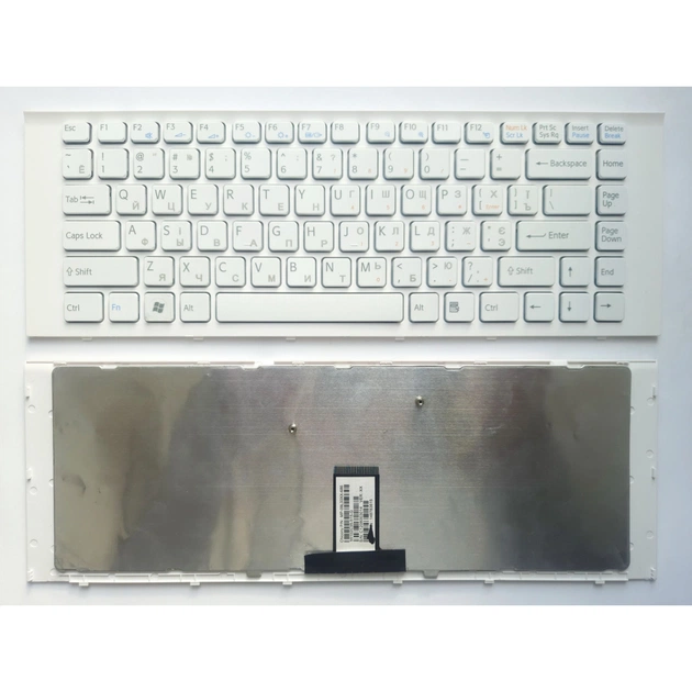 Клавиатура ноутбука Sony VPC-EG Series белая с белой рамкой RU (A43254) - изображение 1