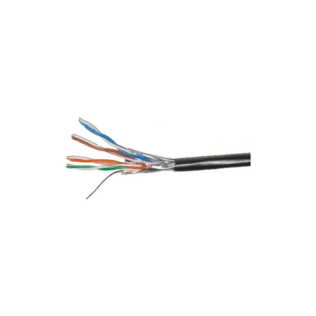 Кабель сетевой DCG FTP 305м, cat 5e, CCA, 4 pairs, 0.50mm, PE B, outside, black (159078) - изображение 1