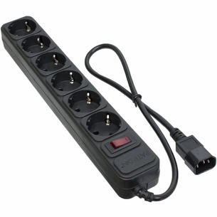 Сетевой фильтр питания Patron 0.5 m3*1mm2 (SP-1062U) 6 розеток BLACK (EXT-PN-SP-1062U) изображение 1