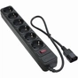 Мережевий фільтр живлення Patron 0.5 m3*1mm2 (SP-1062U) 6 розеток BLACK (EXT-PN-SP-1062U) - зменшене зображення 1