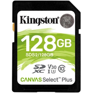 Карта пам'яті Kingston 128GB SDXC class 10 UHS-I U3 Canvas Select Plus (SDS2/128GB) зображення 1