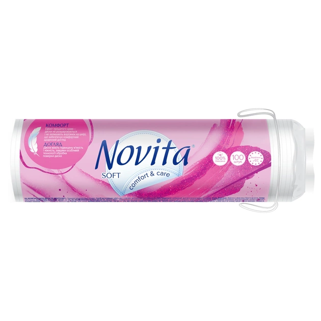 Ватні диски Novita Soft 100 шт. (4744246013146) - зображення 1