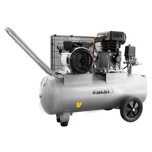 Компресор Sigma двоциліндровий ремінний 2.5кВт 335л/хв 10бар 50л (2 крана) (7044121) - picture 4