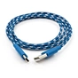 Дата кабель USB 2.0 AM to USB-C 1.0m 2color nylon blue Vinga (VCPDCTCNB31B) - зменшене зображення 2
