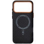 Чохол до мобільного телефона Armorstandart LikeCarbon2 SE MagCase Apple iPhone 17 Pro Max Black Orange (ARM89162) - зменшене зображення 2