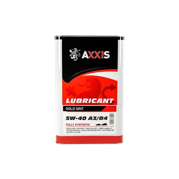 Моторна олива AXXIS 5W-40 A3/B4 Gold Sint 5л (AX-2175) - зображення 1