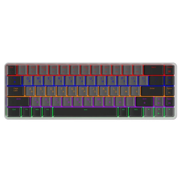Клавіатура GamePro MK122R Red Swich Low Profile Wireless Dark Gray (MK122R) - зображення 1