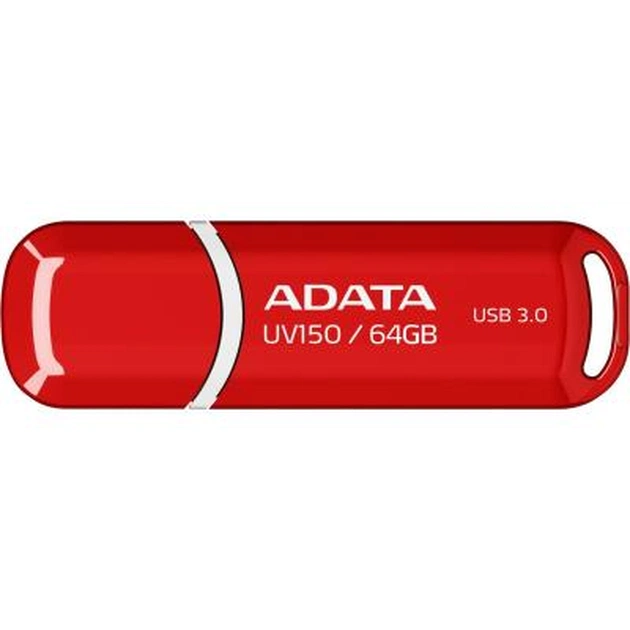 USB флеш накопичувач ADATA 64GB UV150 Red USB 3.0 (AUV150-64G-RRD) - зображення 1