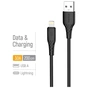 Дата кабель USB 2.0 AM to Lightning 2.0m 3A textured PVC black ColorWay (CW-CBUL095-BK) - зменшене зображення 5
