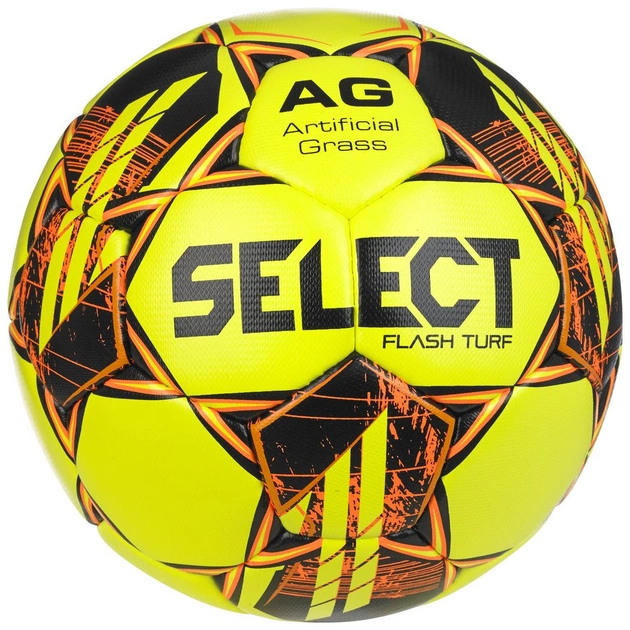 М'яч футбольний Select Flash Turf v23 жовто-помаранчевий Уні 5 (5703543315390) - зображення 1