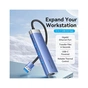 Концентратор Vention USB 3.0 to USB 3.0x3/RJ45/Type-C Hub Blue Aluminum Alloy 5-in-1 (TGFSB) - зменшене зображення 2