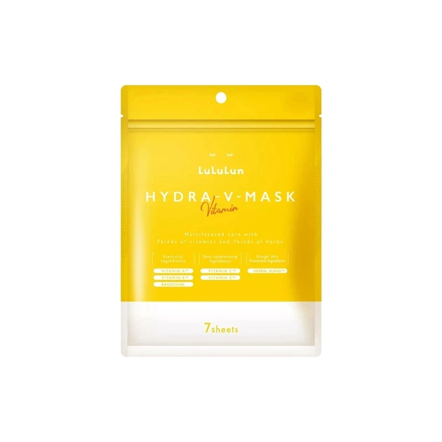 Маска для лица Lululun Face Mask Hydra V Интенсивная увлажняющая С витаминами и травами 7 шт (4580794010295) - изображение 1