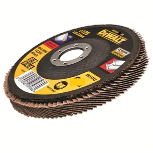 Круг зачистний DeWALT пелюстковий INOX Extreme, метал, 125x22.23 мм, G 80 мкм (DT30622) зображення 1