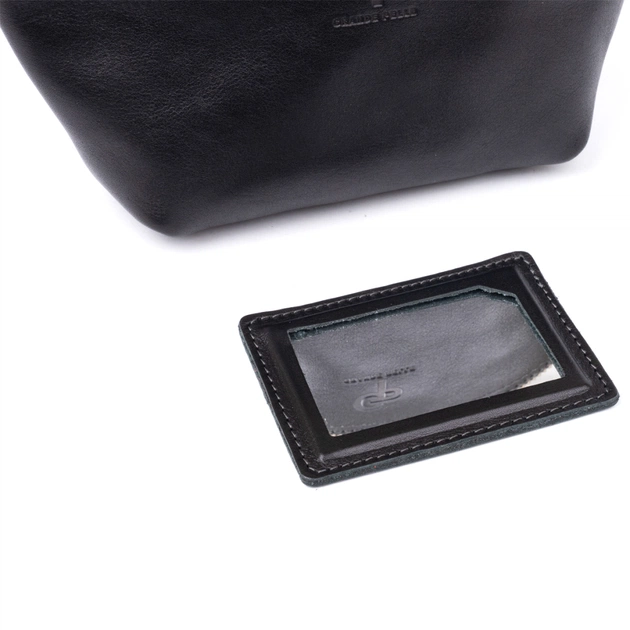 Косметичка Grande Pelle Зі шкіри Чорна (11302) - зображення 5