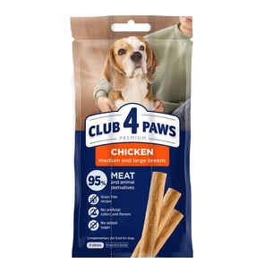 Лакомство для собак Club 4 Paws мясная палочка с курицей для средних и больших пород 3х20 г (4820269145030) изображение 1