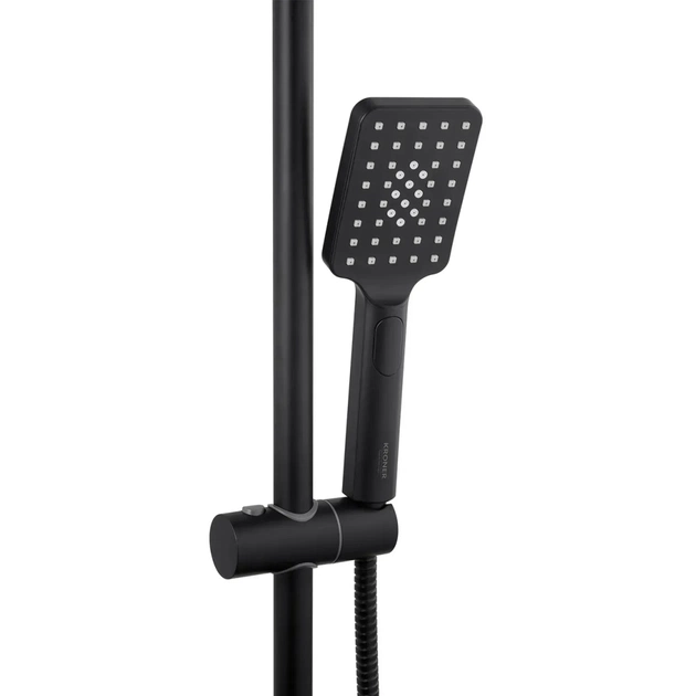 Душовий гарнітур Kroner Armada-SCH066 + змішувач Edelstahl Klassisch-SCH010 + трап лінійний Harz SCH60 Sektion Schwarz (CVS30169) - picture 6