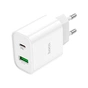 Зарядний пристрій HOCO C80A Plus Rapido PD20W+QC3.0 charger set(C to C) White (6931474779908) - зменшене зображення 7