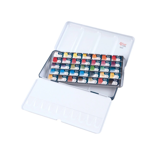 Акварельні фарби Rosa Gallery Bontanical, 35 кольорів 2,5мл, кювета, Індіго (4823098540724) - picture 6