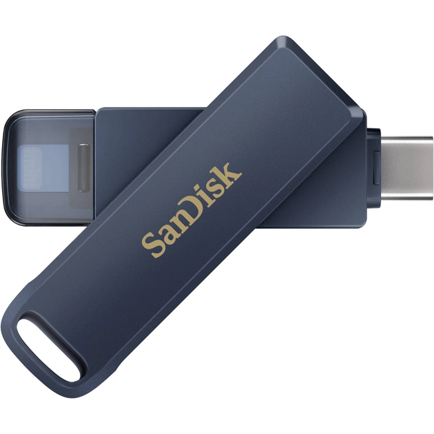USB флеш накопичувач SanDisk 128GB Phone Drive for iPhone Metallic Sky Lightning/Type-C U (SDIXD0N-128G-GN6NE) - picture 5