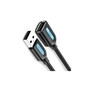 Дата кабель USB 2.0 AM/AF 1.5m black Vention (CBIBG) - зменшене зображення 2