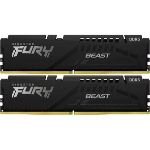Модуль пам`яті DDR5 2x64GB/5600 Kingston Fury Beast Black (KF556C36BBEK2-128) зображення 1