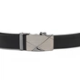 Ремінь Vintage Чоловічий з пряжкою автомат діагональ Чорний (20252) - зменшене зображення 5