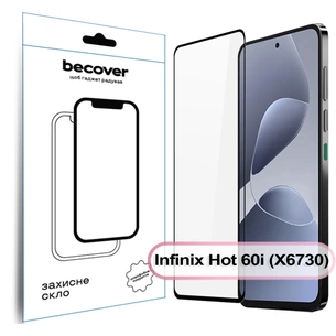 Скло захисне BeCover Infinix Hot 60i (X6730) Black (713730) зображення 1