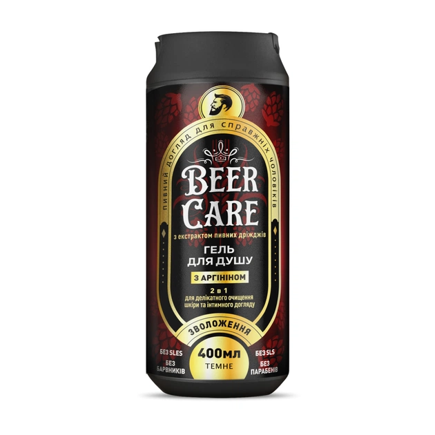 Гель для душа Beer Care 2 в 1 С аргинином Увлажнение 400 мл (4820164642009) - изображение 1