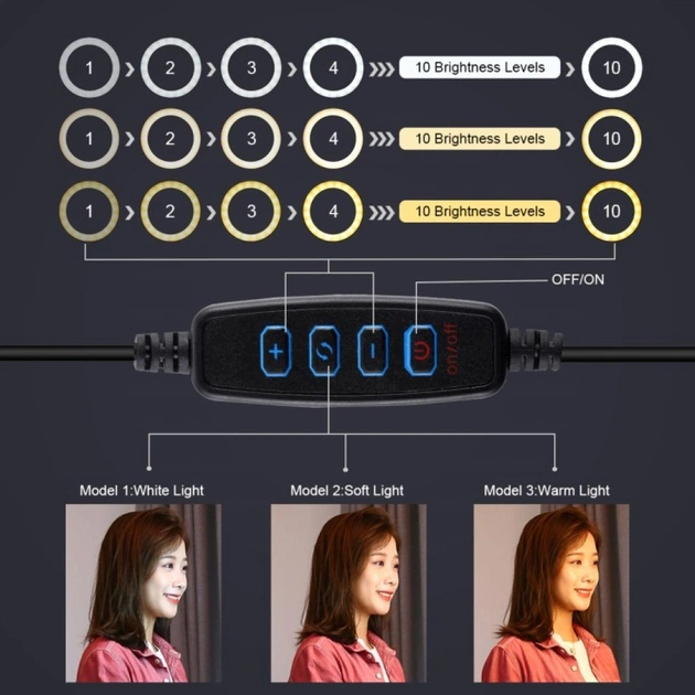 Набір блогера Puluz Ring USB LED lamp PKT3061B 11.8" + tripod 1.65 м (PKT3061B) - picture 2