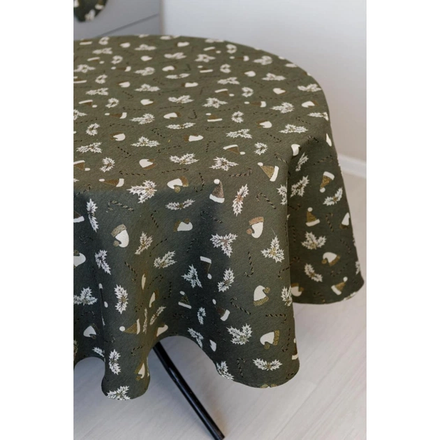 Скатерть Прованс Шапочки на зеленом Dх180 см (036870) - изображение 7